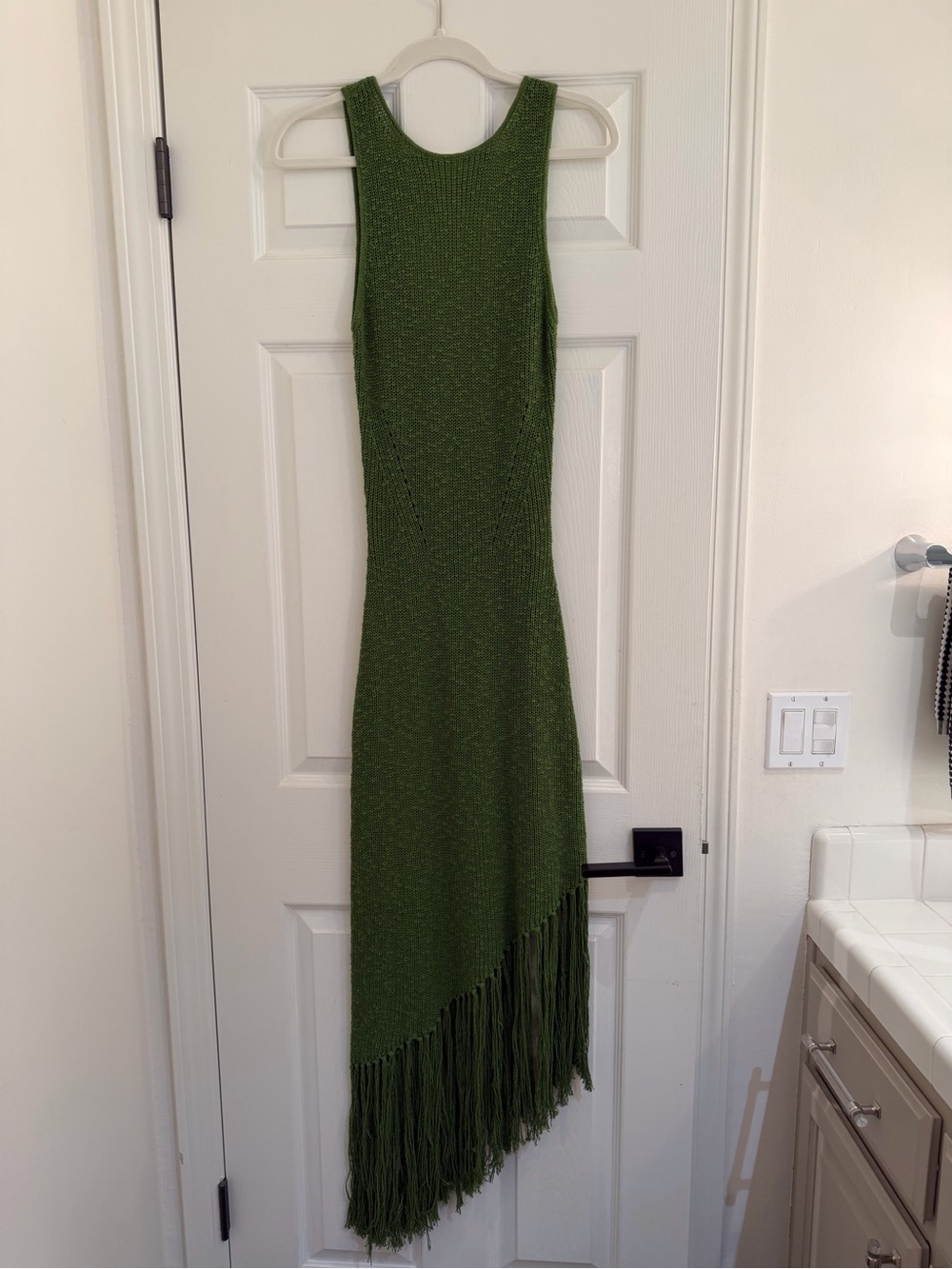 Rails Women's Green Rylee Sleeveless Fringe Hem Dress - Picture 3 of 5